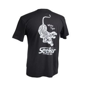 White Tiger Logo On Black Short Sleeve - Image 2