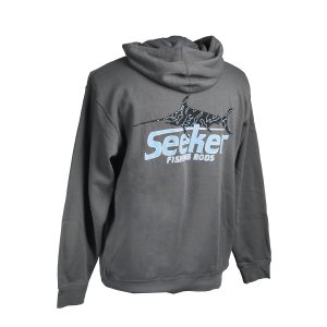 Blue and White Logo On Grey Hoody (Copy) - Image 2